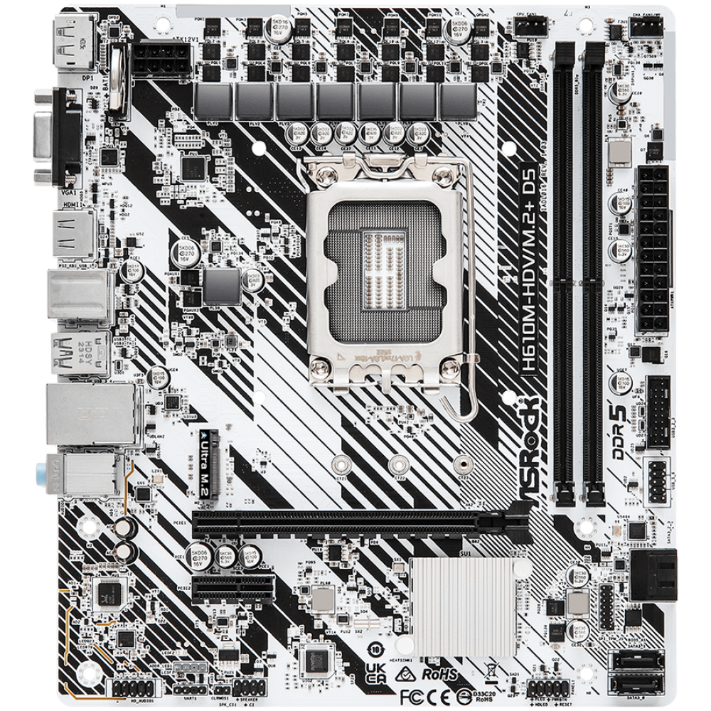Płyta główna ASROCK H610M HDV/M.2+ D5 Micro ATX DDR5 4800 MHz