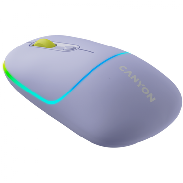 Mysz bezprzewodowa 2w1 RGB Canyon MW 22 fioletowa