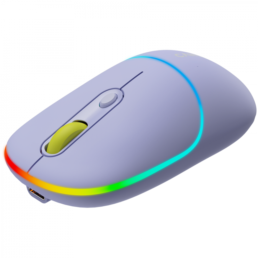 Mysz bezprzewodowa 2w1 RGB Canyon MW 22 fioletowa
