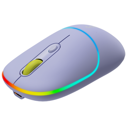 Mysz bezprzewodowa 2w1 RGB Canyon MW 22 fioletowa
