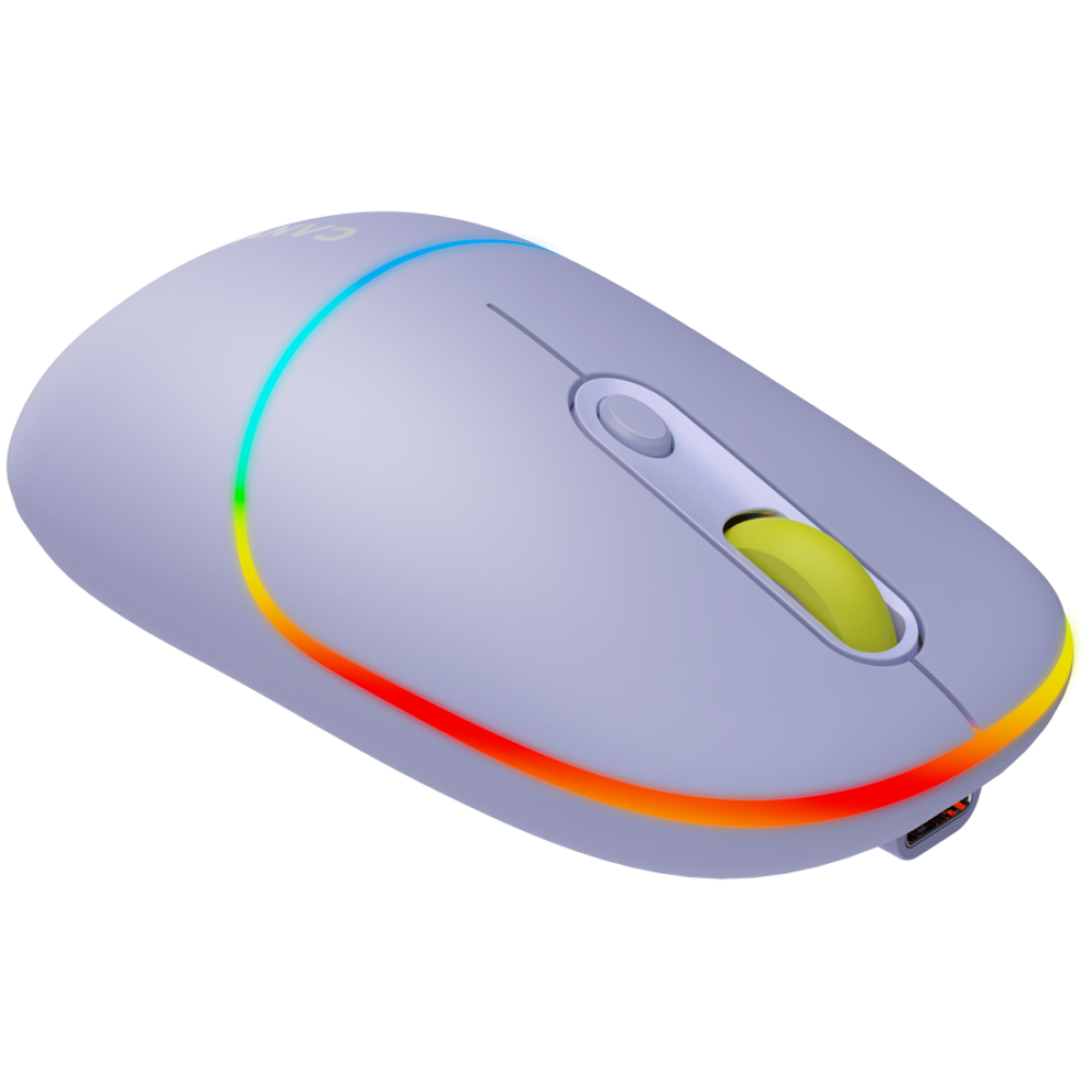 Mysz bezprzewodowa 2w1 RGB Canyon MW 22 fioletowa
