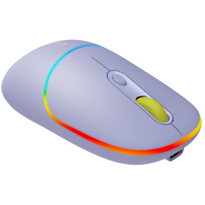 Mysz bezprzewodowa 2w1 RGB Canyon MW 22 fioletowa