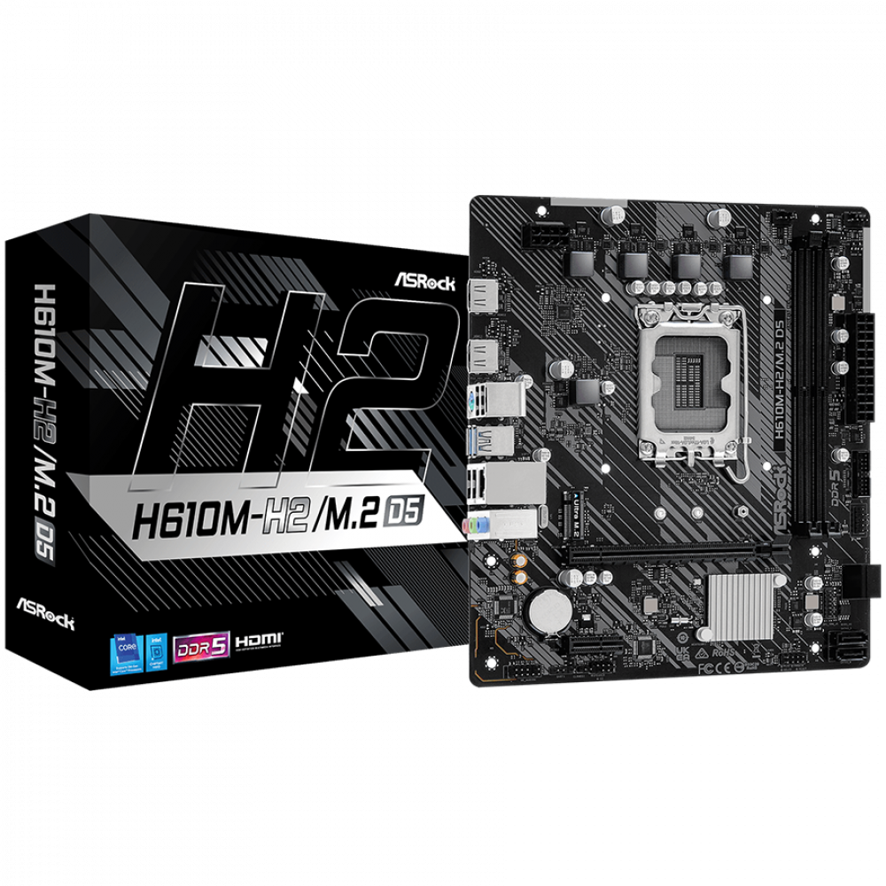 Motherboard ASROCK H610M H2/M.2 D5 Micro ATX DDR5 4800MHz