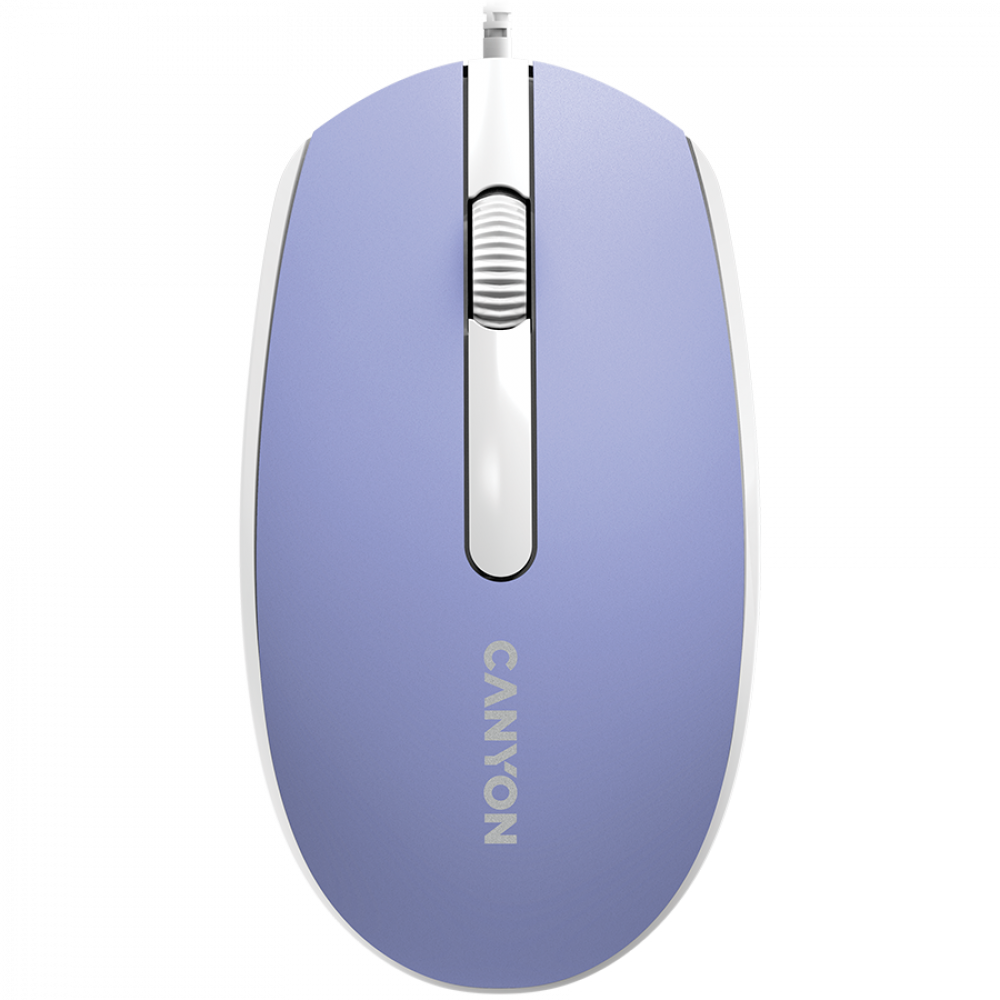 Mysz przewodowa ergonomiczna Canyon M-10 lawendowa