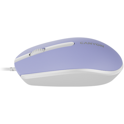 Mysz przewodowa ergonomiczna Canyon M-10 lawendowa
