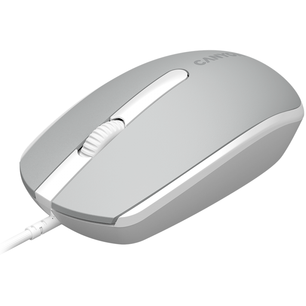 Mysz przewodowa ergonomiczna Canyon M-10 ciemnoszara