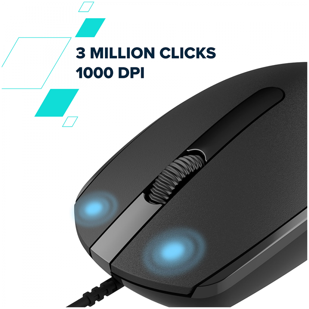 Kabelgebundene Maus 1000 DPI ergonomisch Canyon M-10 weiß-grau