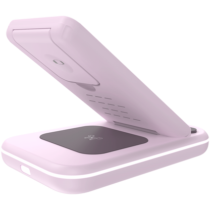 Kabelloses Ladegerät 15W 3-in-1 Canyon WS-304 rosa