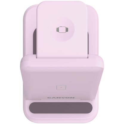 Kabelloses Ladegerät 15W 3-in-1 Canyon WS-304 rosa