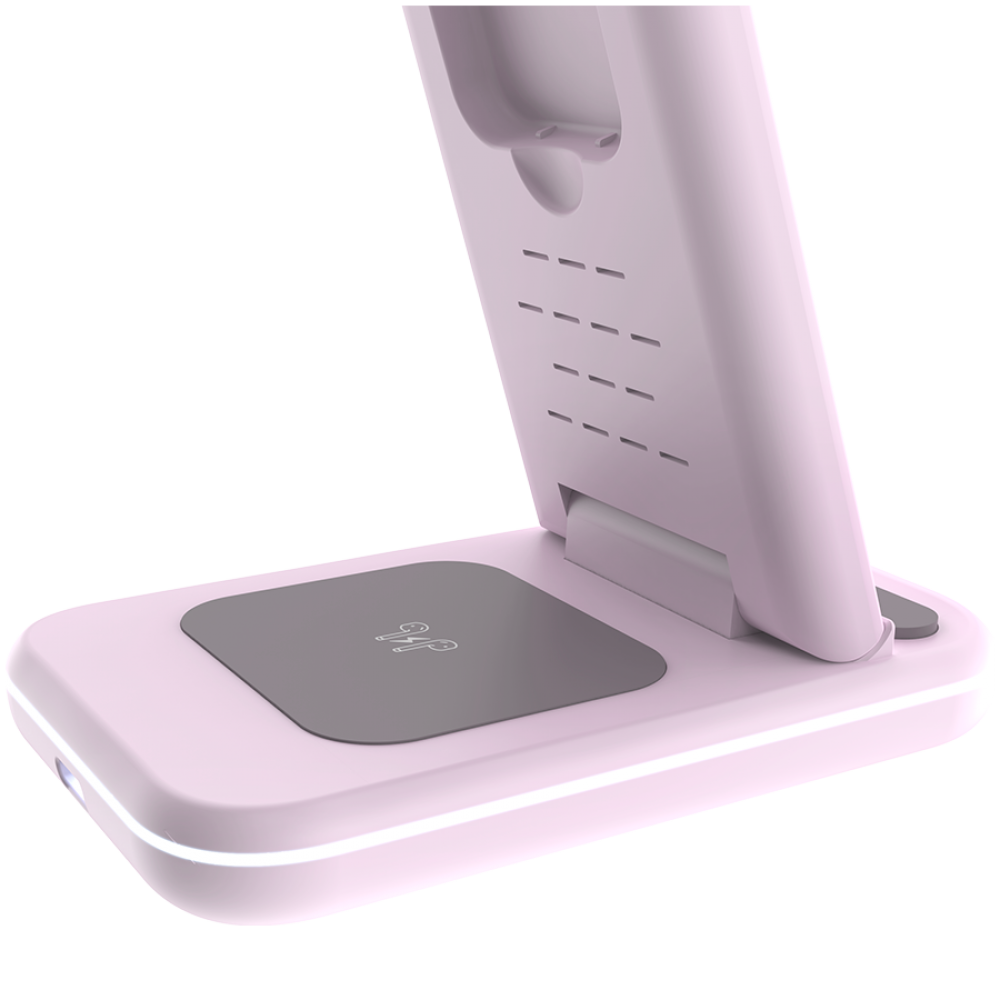 Kabelloses Ladegerät 15W 3-in-1 Canyon WS-304 rosa