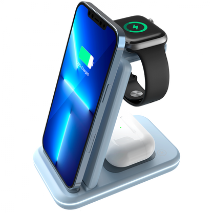 Canyon WS-304 3-in-1 15W Wireless Charger Blue