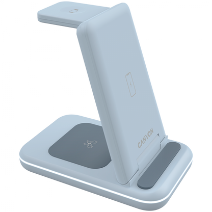 Canyon WS-304 3-in-1 15W Wireless Charger Blue
