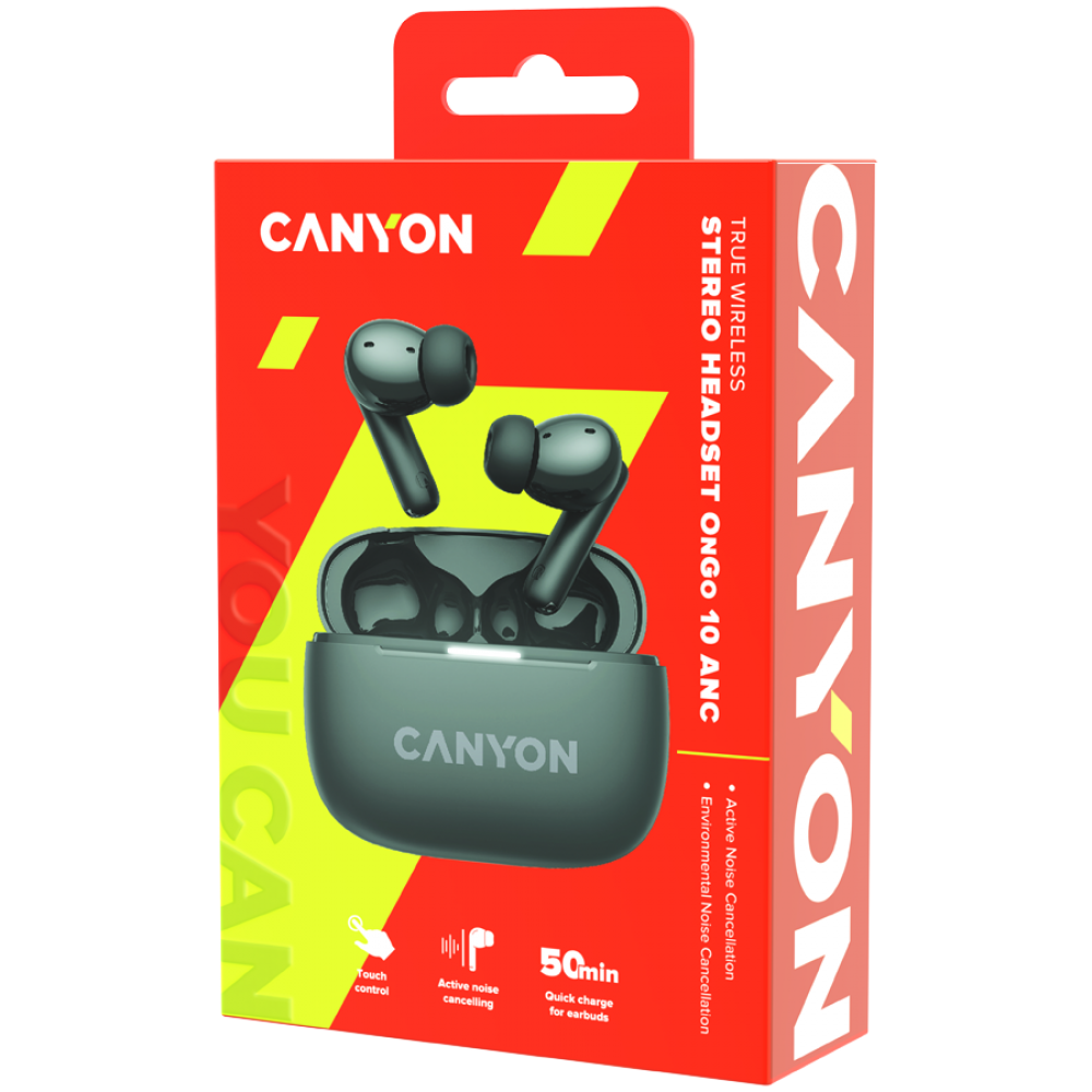 Canyon OnGo 10 ANC ENC In-Ear Noise Cancelling Headphones 10 grey