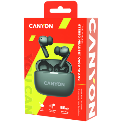 Canyon OnGo 10 ANC ENC In-Ear Noise Cancelling Headphones 10 grey