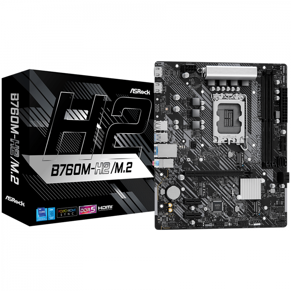 Płyta główna ASROCK B760M H2 Micro ATX DDR5 5600 MHz