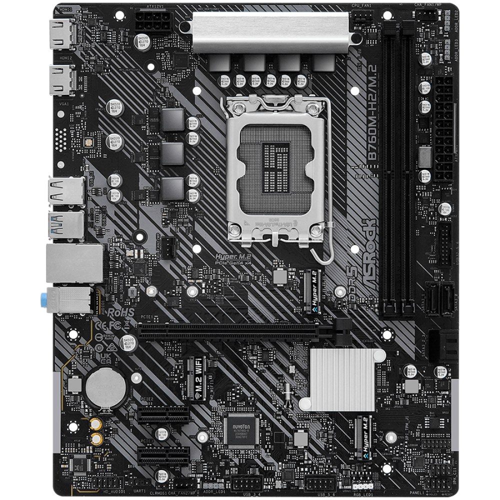 Płyta główna ASROCK B760M H2 Micro ATX DDR5 5600 MHz