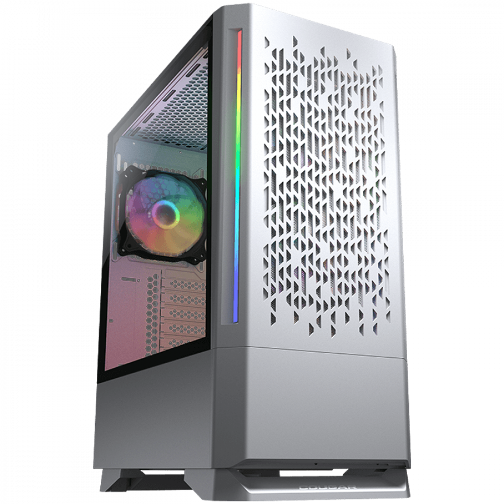 COUGAR MX430 Midi Tower Case with 3 ARGB Fans, White