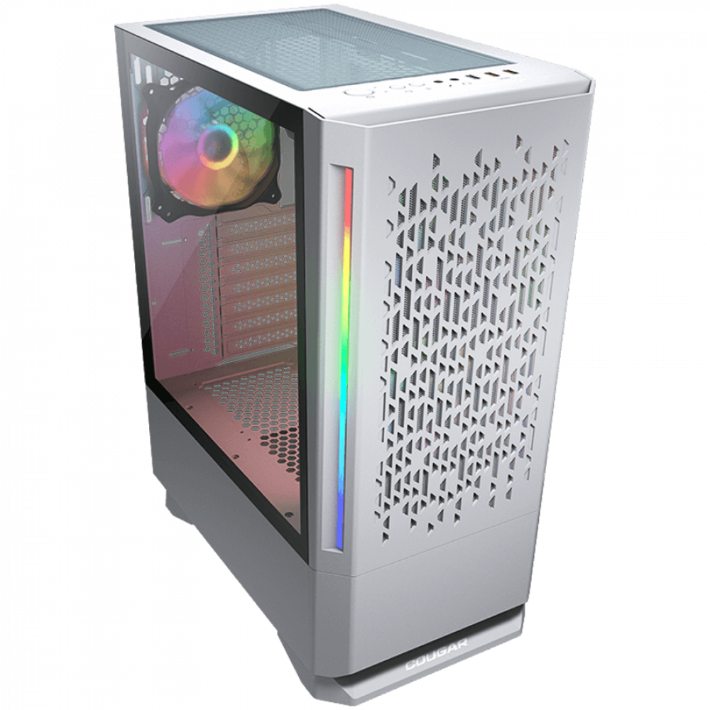 COUGAR MX430 Midi Tower Case with 3 ARGB Fans, White