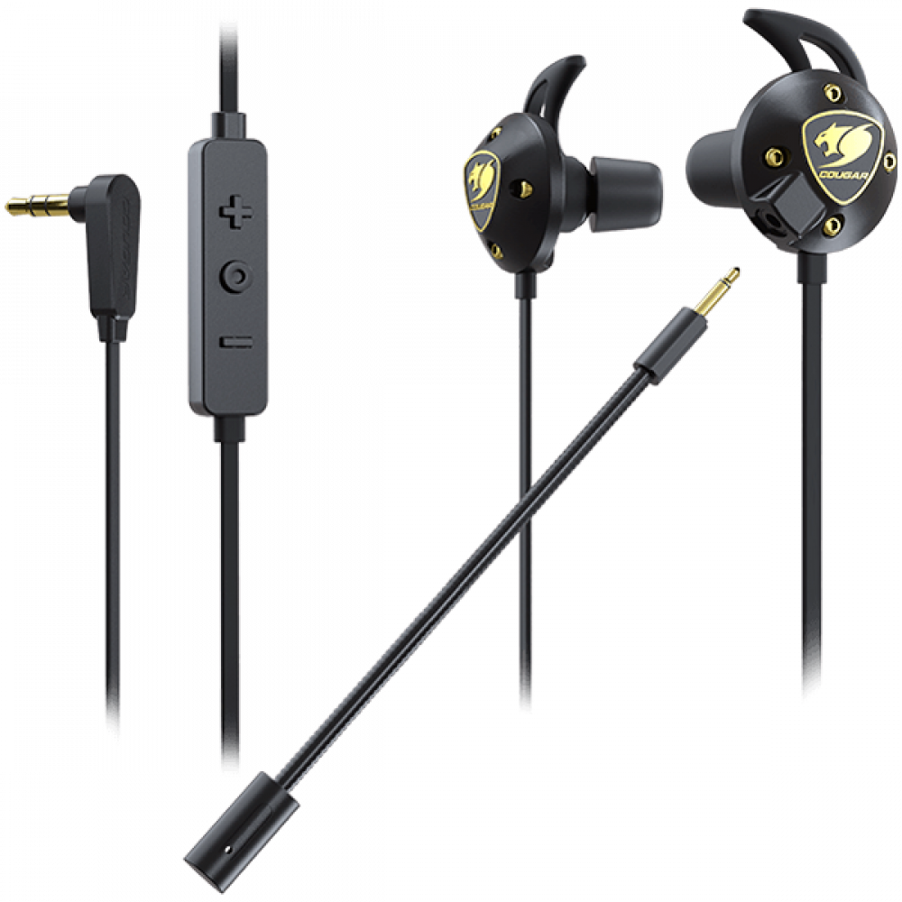 COUGAR Attila In-Ear Headphones with Microphone, Black