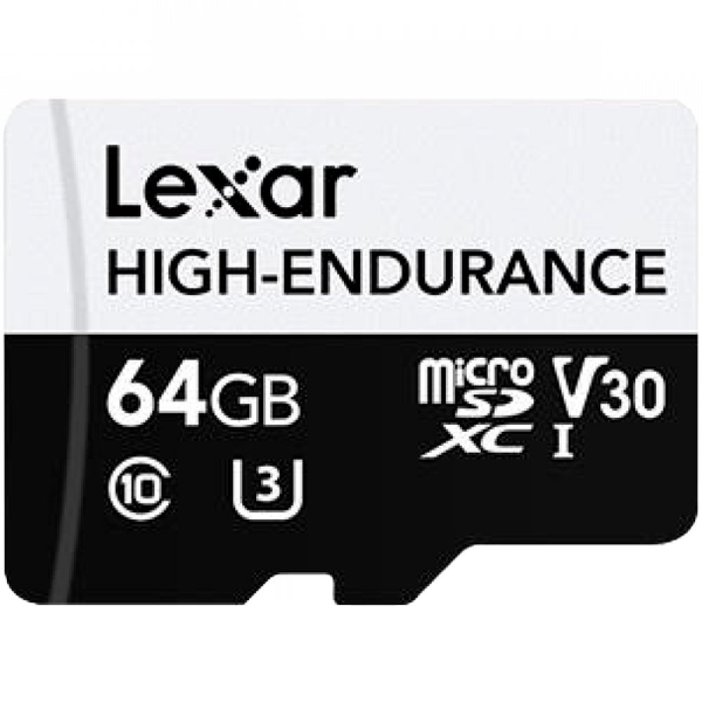 LEXAR 64GB UHS-I 100MB/s microSDXC Card Black/White