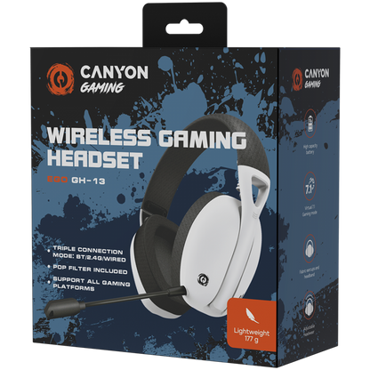 Kabelloses Headset Canyon GH-13 weiß