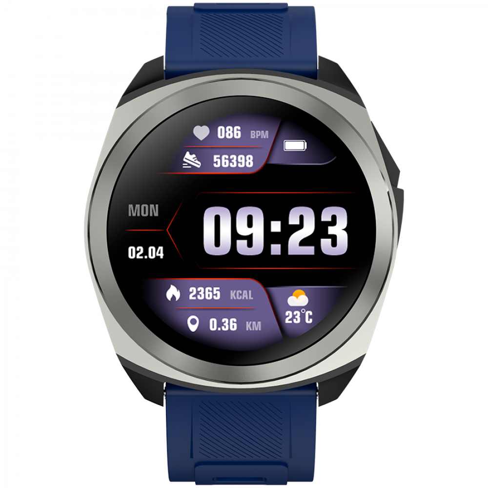 Smartwatch with GPS 1.3" waterproof Canyon SW-83 silver blue
