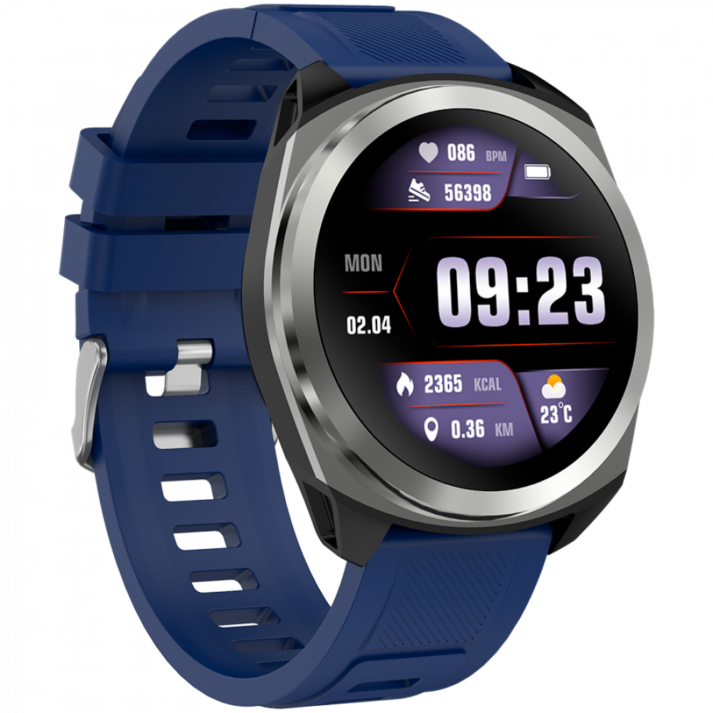 Smartwatch with GPS 1.3" waterproof Canyon SW-83 silver blue