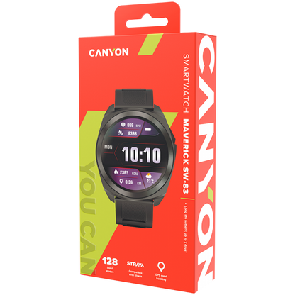 Smartwatch with GPS 1.3" activity monitor Canyon SW-83 black
