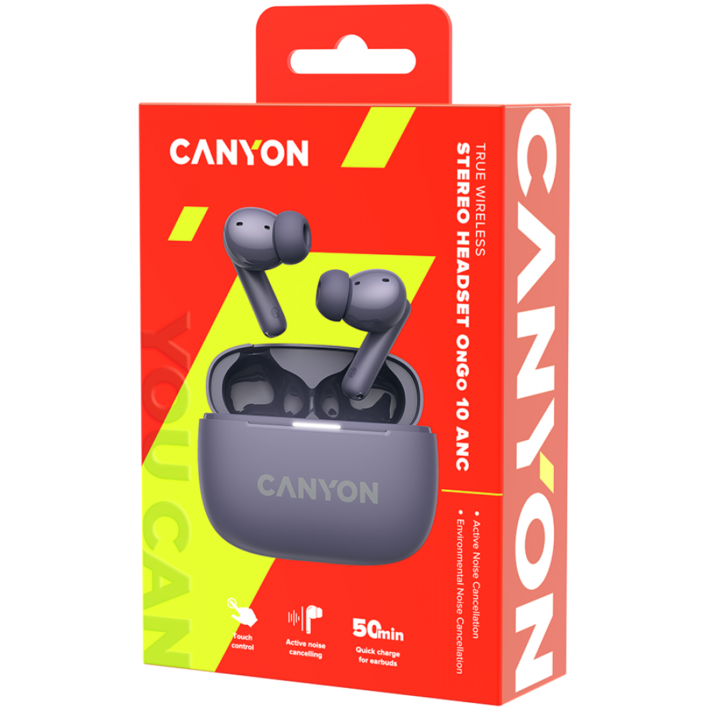 OnGo 10 ANC ENC kabellose In-Ear-Kopfhörer Canyon 10 lila