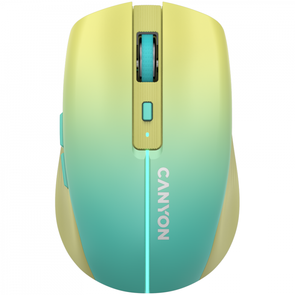 Mysz bezprzewodowa z ładowaniem USB-C Canyon MW-44 żółto-niebieska