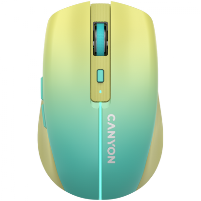 Mysz bezprzewodowa z ładowaniem USB-C Canyon MW-44 żółto-niebieska