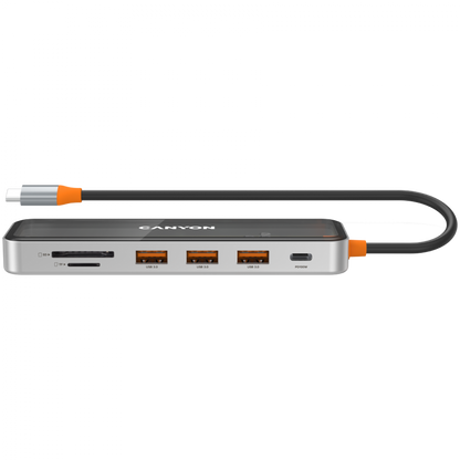 Canyon DS-13 Transparent Portable 7-in-1 USB-C 4K Hub