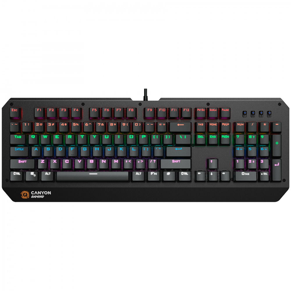 Klawiatura gamingowa przewodowa RGB US Canyon GK-6 czarna