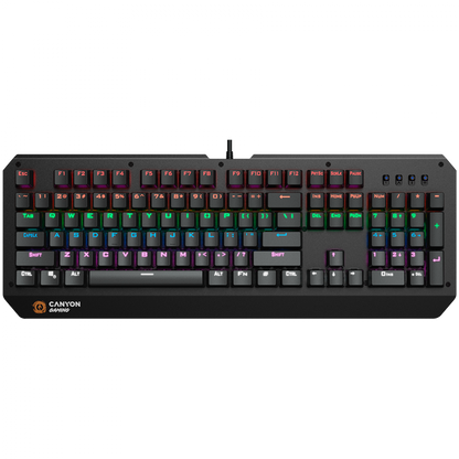 Klawiatura gamingowa przewodowa RGB US Canyon GK-6 czarna