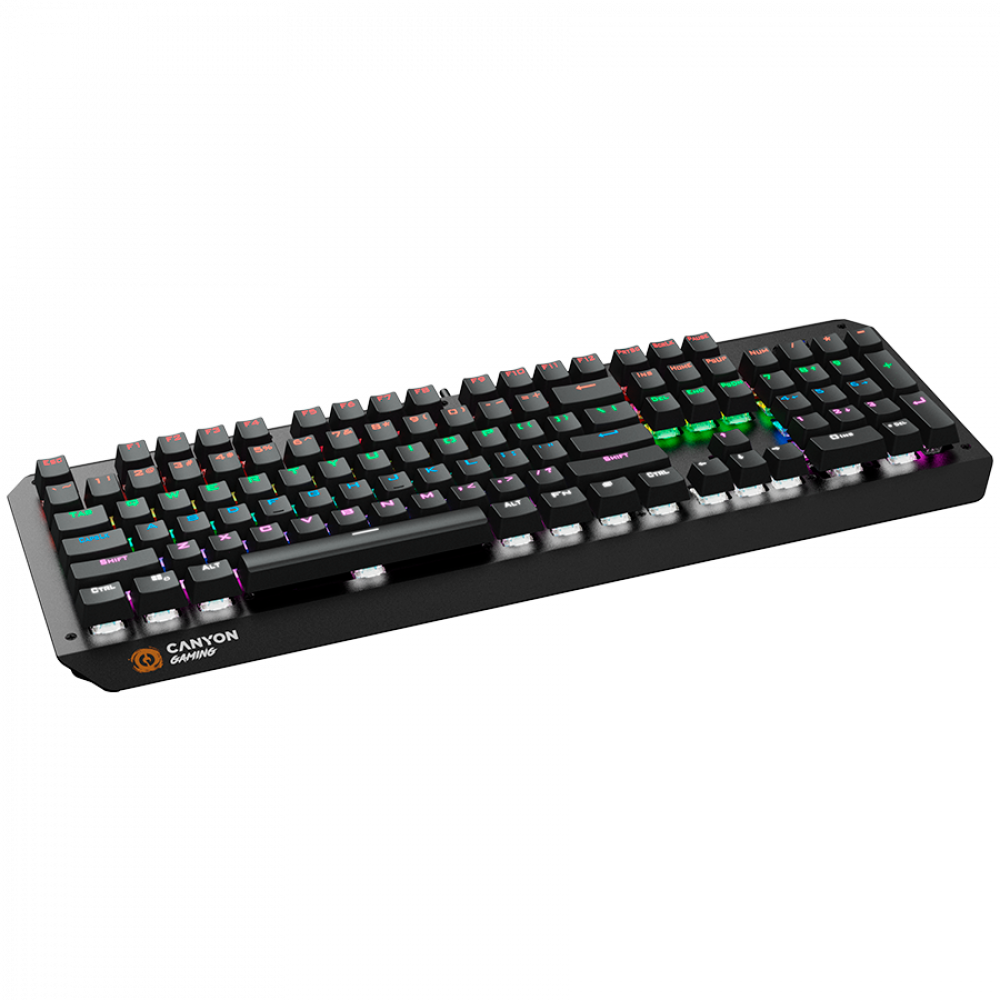 Klawiatura gamingowa przewodowa RGB US Canyon GK-6 czarna