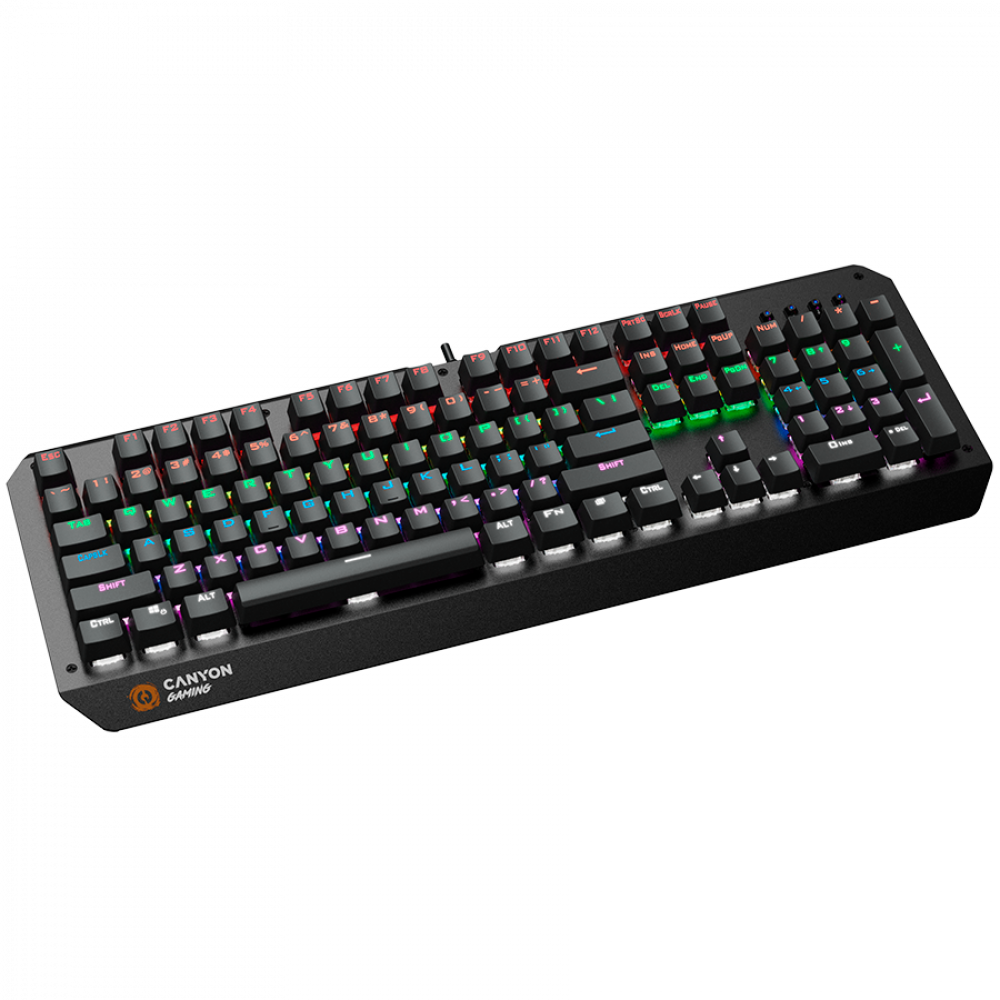 Klawiatura gamingowa przewodowa RGB US Canyon GK-6 czarna