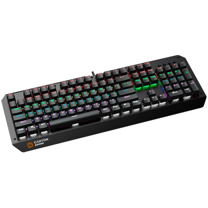 Klawiatura gamingowa przewodowa RGB US Canyon GK-6 czarna