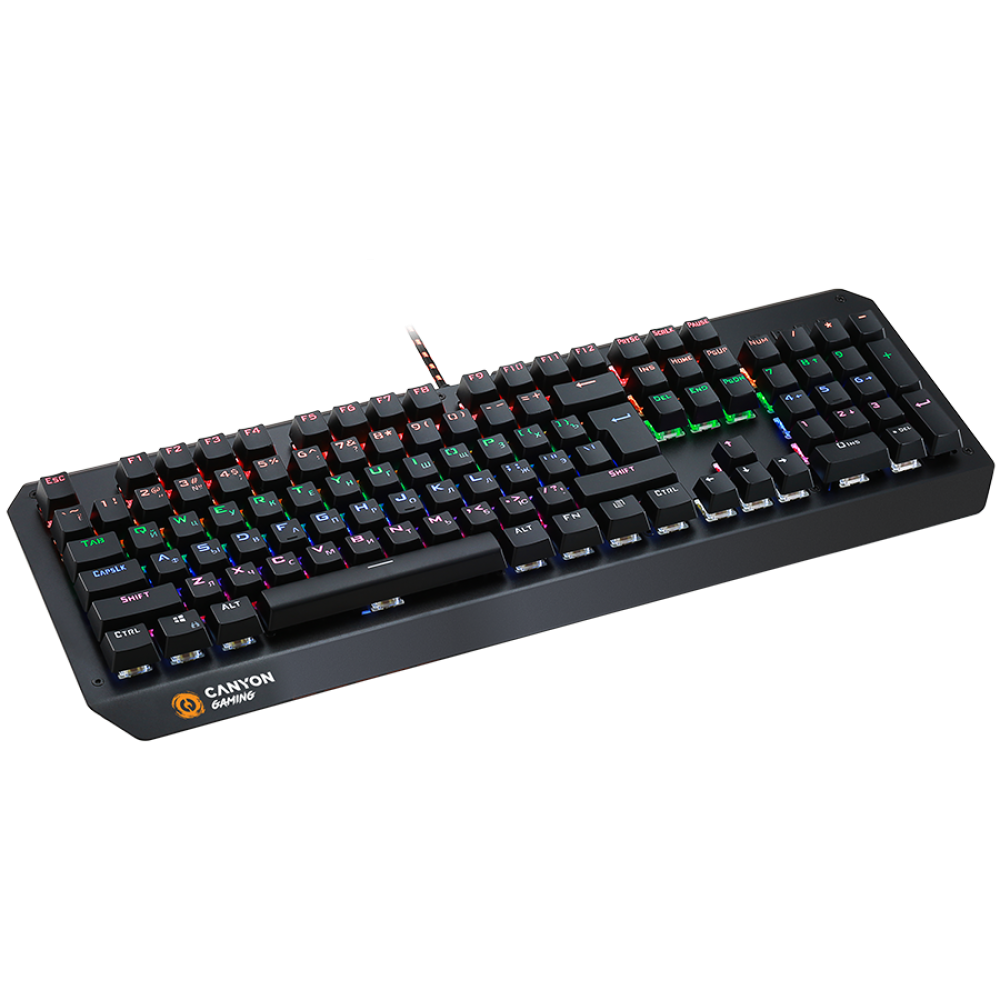 Klawiatura gamingowa przewodowa RGB US Canyon GK-6 czarna
