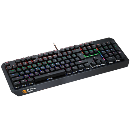 Klawiatura gamingowa przewodowa RGB US Canyon GK-6 czarna
