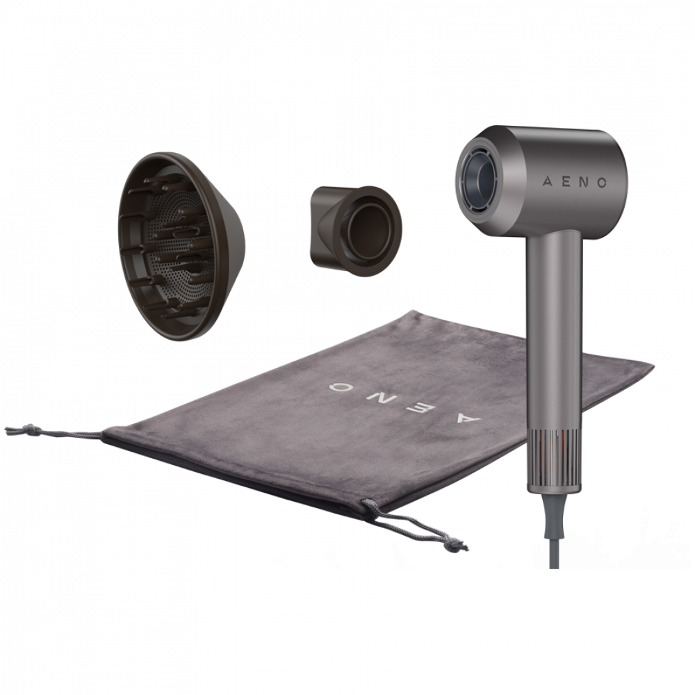 Hair dryer 1500W 100 km/h with ionization Aeno HD1 grey