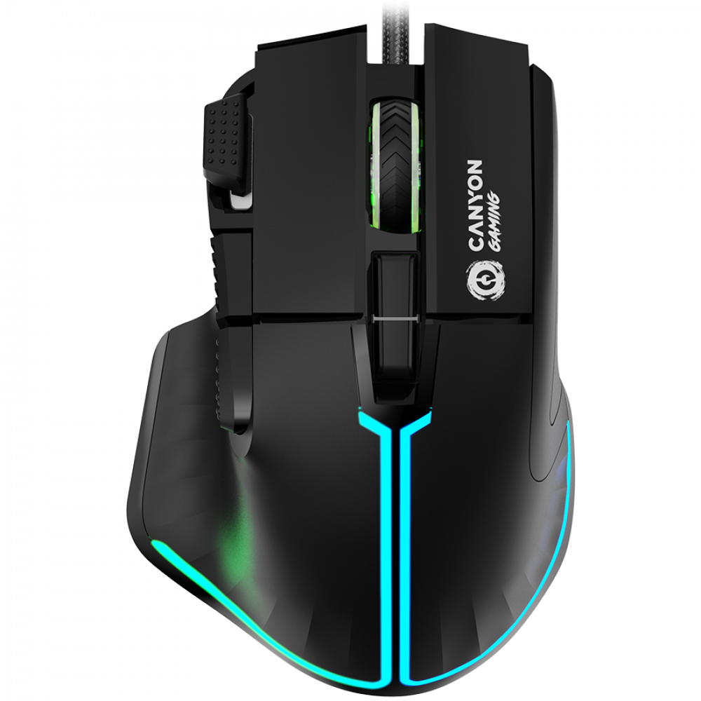 Canyon GM-636 Black Wired Gaming Mouse 9 Buttons RGB