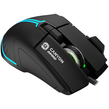 Canyon GM-636 Black Wired Gaming Mouse 9 Buttons RGB
