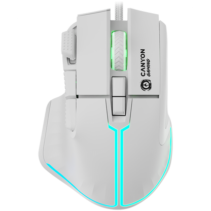 Kabelgebundene Gaming-Maus 9 Tasten RGB Canyon GM-636 weiß