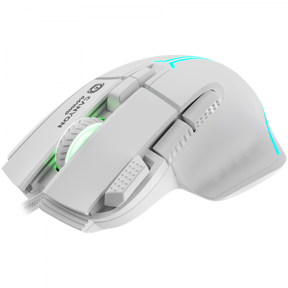 Kabelgebundene Gaming-Maus 9 Tasten RGB Canyon GM-636 weiß