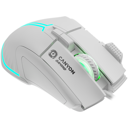Kabelgebundene Gaming-Maus 9 Tasten RGB Canyon GM-636 weiß