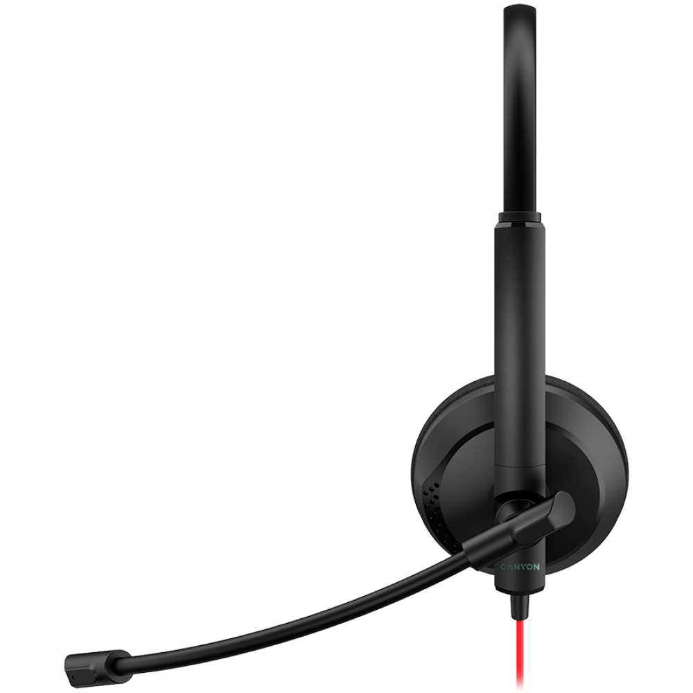 Headset mit Mikrofon 3.5/USB 2.8m Canyon HS-07 schwarz