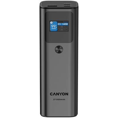 Laptop Power Bank 27000 mAh 140W PD QC 3.0 Canyon PB-2010 graphite