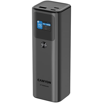 Laptop Power Bank 27000 mAh 140W PD QC 3.0 Canyon PB-2010 graphite