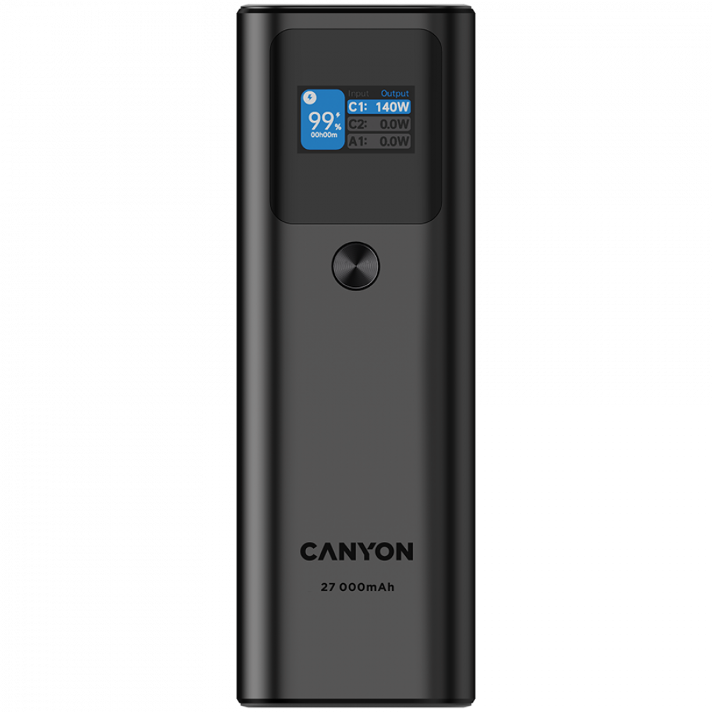 Laptop Power Bank 27000 mAh 140W PD QC 3.0 Canyon PB-2010 graphite