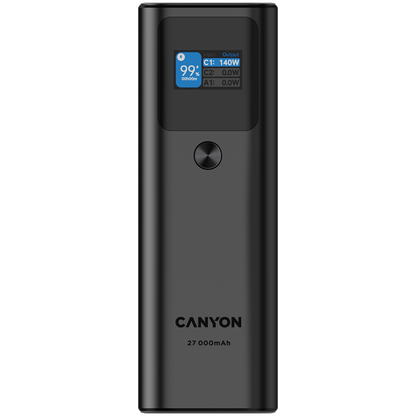 Laptop Power Bank 27000 mAh 140W PD QC 3.0 Canyon PB-2010 graphite